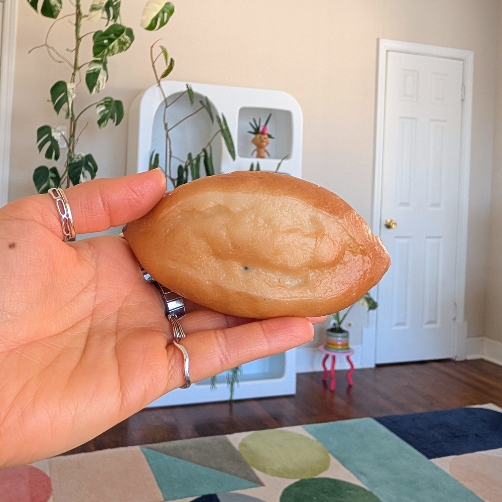 Realistic Fake Food Mexican Bolillo bread coin purse - Picture 2 of 5